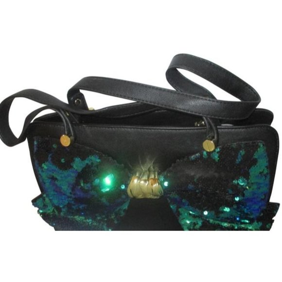*Betsey Johnson Black& Multi Color Sequin XL Bow
